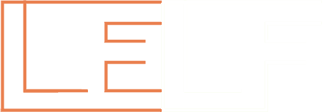 An orange and white logo for an employment lawyer with the word lef.