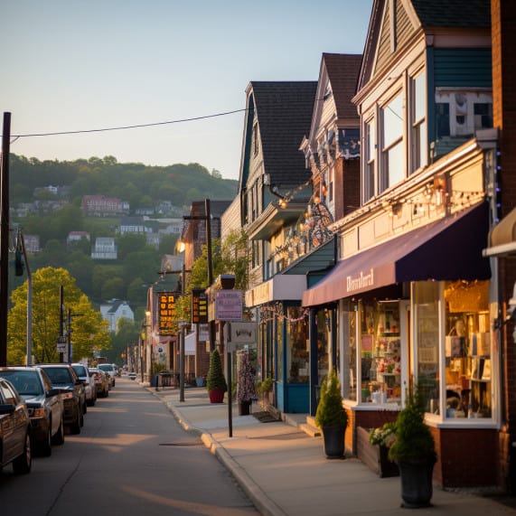 Small town shops