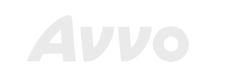 The image displays the Avvo logo in light gray text on a white background.