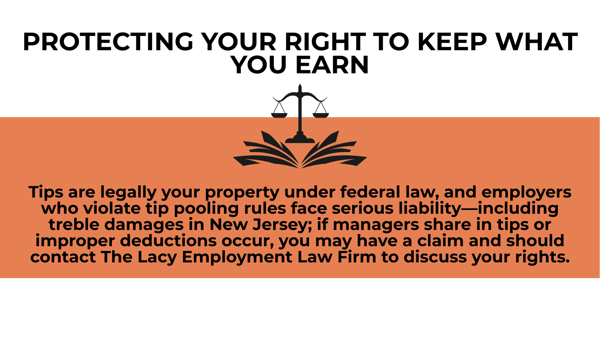 Scales over book stress tips belong to employees and NJ allows treble damages.