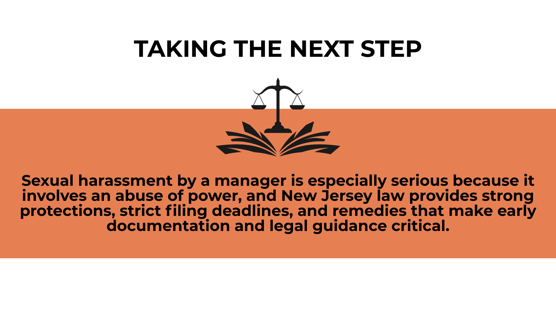 Scales of justice above text emphasizing power imbalance, strict deadlines, and importance of early legal guidance.