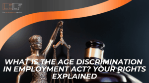 Statue of Justice holding scales beside a gavel introduces worker rights under the Age Discrimination in Employment Act.