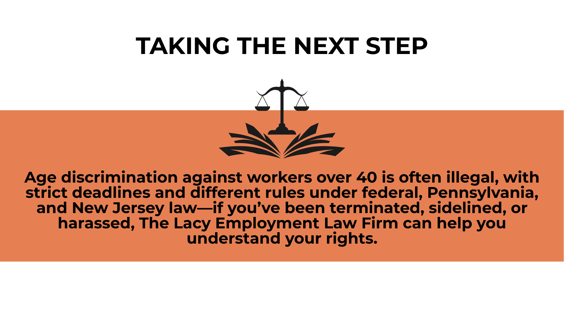 Scales atop open book stress strict deadlines and legal options for workers facing age discrimination after mistreatment.
