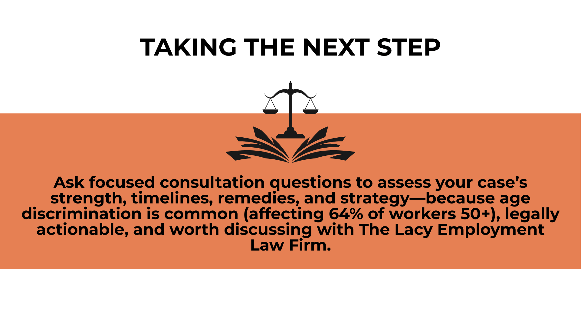 Scales above an open book urge focused consultation questions about case strength, deadlines, remedies, and strategy.